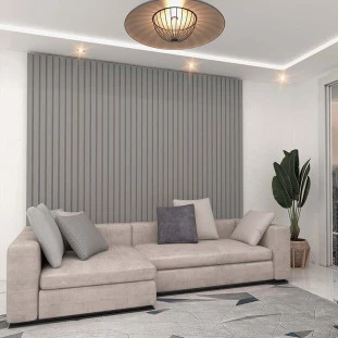 Placa Painel Ripado Nobre 250cm x 250cm Gelius Cinza