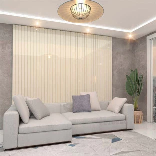 Placa Painel Ripado Nobre 250cm x 250cm Gelius Off White