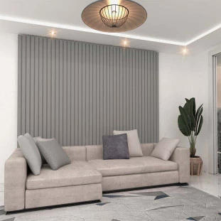 Placa Painel Ripado Nobre 300cm x 250cm Gelius Cinza