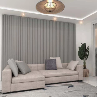 Placa Painel Ripado Nobre 350cm x 250cm Gelius Cinza