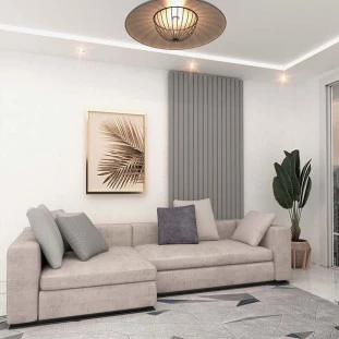 Placa Painel Ripado Nobre 100cm x 250cm Gelius Cinza