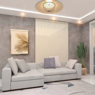 Placa Painel Ripado Nobre 100cm x 250cm Gelius Off White