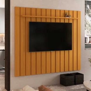 Painel Ripado Para TV 75 Polegadas 180 x 170 Brise EDN Cedro