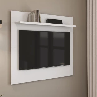 Painel Pequeno 90cm Quarto Sala Para TV 32 Sirius Patrimar Branco Acetinado