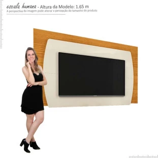 Painel Para TV Até 70 Polegadas Sublime 1.8 Gelius Off White/Naturale