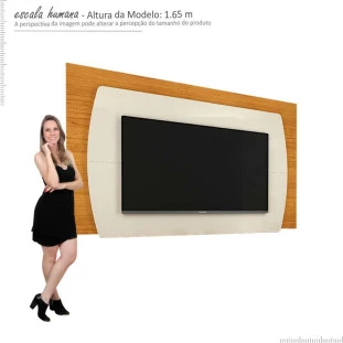Painel Para TV Até 75 Polegadas Sublime 2.2 Gelius Off White/Naturale