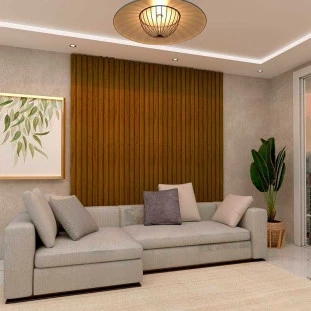 Placa Painel Ripado Nobre 250cm x 250cm Gelius Castanho