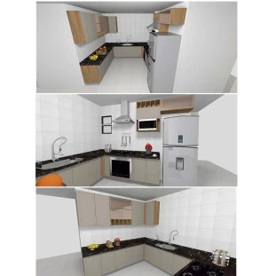 Projeto Cozinha Modulada Felipe Robel Hanover/Fendi