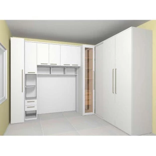Quarto Modulado Completo 321,3cm x 194,3cm Genivaldo Premium Robel Branco