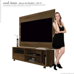 Rack 5808 Com Painel Para TV 5303 JB Bechara Canela