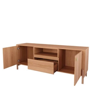 Rack Bancada Sala 183cm Para TV 75 Polegadas Gliss 1.83 Lukaliam Jequitiba