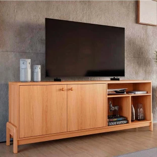 Rack Bancada Sala 183cm Para TV 75 Polegadas Sunny 1.83 Lukaliam Jequitiba