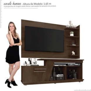 Rack Caribean com Painel Chicago RV Móveis Noce