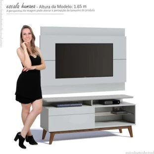 Rack com Painel Para TV Classic Mais 1G 1.4 Imcal Branco