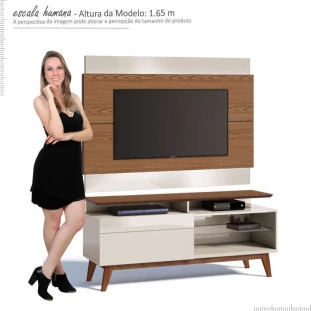 Rack com Painel Para TV Classic Mais 1G 1.4 Imcal Freijo/Off White