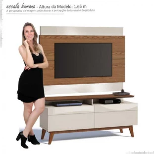 Rack com Painel Para TV Classic Mais 2G 1.4 Imcal Freijo/Off White