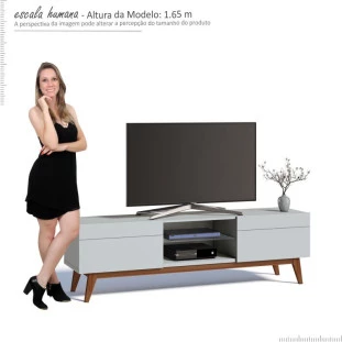 Rack Para Sala TV 65 Polegadas Classic 2G 1.8 Imcal Branco