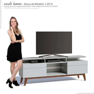 Rack Para Sala TV 65 Polegadas Classic Mais 2G 1.8 Imcal Branco