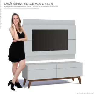 Rack com Painel Para TV Classic 2G 1.4 Imcal Branco