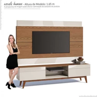Rack com Painel Para TV Classic 2G 1.8 Imcal Freijo/Off White