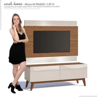 Rack com Painel Para TV Classic 2G 1.4 Imcal Freijo/Off White