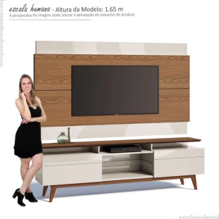 Rack com Painel Para TV Classic 2G Mais 2.2 Imcal Freijo/Off White