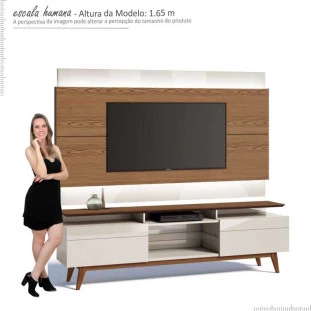 Rack com Painel Para TV Classic 2G Mais 2.2 Com LED Imcal Freijo/Off White