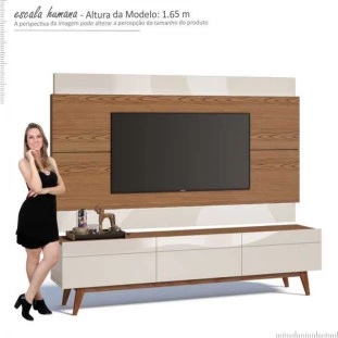 Rack com Painel Para TV Classic 3G 2.2 Imcal Freijo/Off White