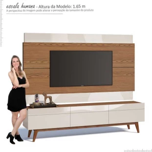 Rack com Painel Para TV Classic 3G 1.8 Imcal Freijo/Off White