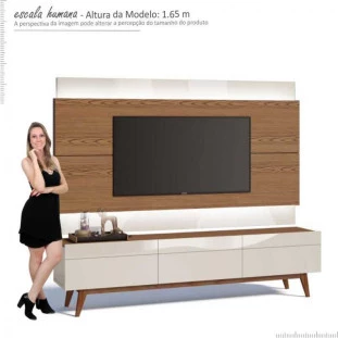 Rack com Painel Para TV Classic 3G 2.2 Com LED Imcal Freijo/Off White