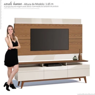 Rack com Painel Para TV Classic 3G Mais 2.2 Imcal Freijo/Off White