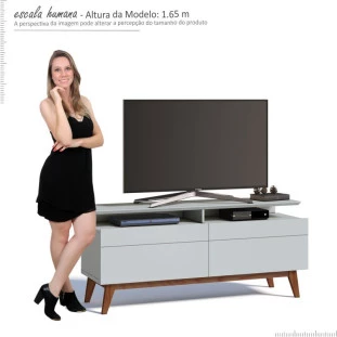 Rack Pequeno TV 55 Polegadas Classic Mais 2G 1.4 Imcal Branco