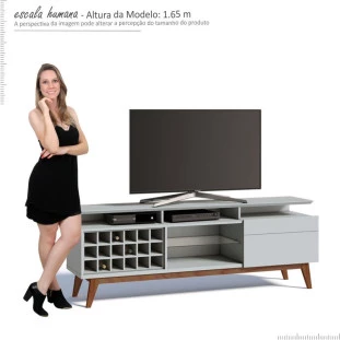 Rack Para Sala TV 65 Polegadas Classic Mais AD 1.8 Imcal Branco