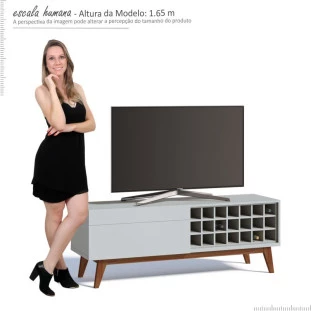 Rack Pequeno TV 55 Polegadas Classic AD 1.4 Imcal Branco