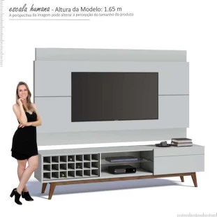 Rack com Painel Para TV Classic AD 1.8 Imcal Branco