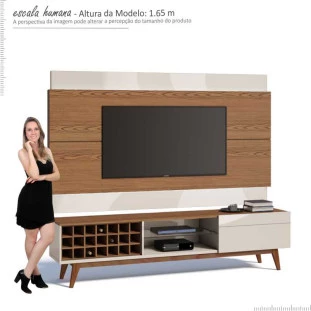 Rack com Painel Para TV Classic AD 2.2 Imcal Freijo/Off White