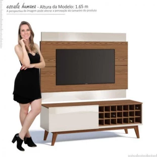 Rack com Painel Para TV Classic AD 1.4 Imcal Freijo/Off White