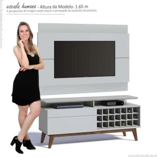 Rack com Painel Para TV Classic Mais AD 1.4 Imcal Branco