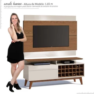 Rack com Painel Para TV Classic Mais AD 1.4 Imcal Freijo/Off White
