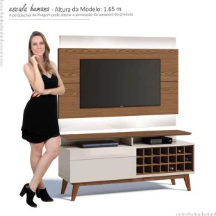 Rack com Painel Para TV Classic Mais AD 1.4 Com LED Imcal Freijo/Off White