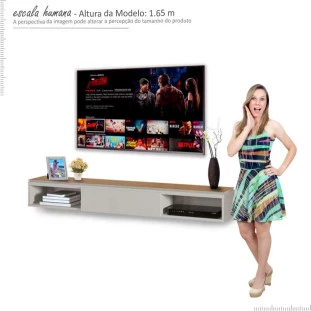 Rack Suspenso Sala Wand 1.35 Fendi/FreijoE EAX Móveis