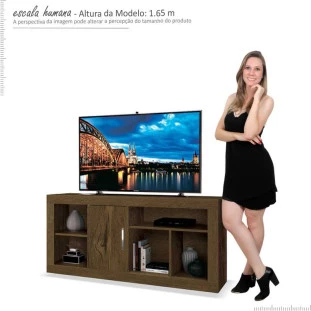 Rack Pequeno Para Sala TV até 50 Pol Denver EDN Nogal