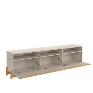 Rack Para TV 75 Polegadas 213cm Lion Lukaliam Off White/Freijo