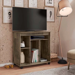 Rack Pequeno 90cm Para TV 32 Polegadas Madri RV Móveis Amadeirado