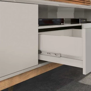 Rack Para Sala Ripado 1.8 Para TV 75 Pol Brunt EAX Móveis Fendi/Freijo