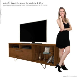 Rack Bancada Para TV 60 Polegadas 5054 JB Bechara Caramelo