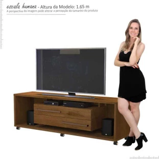 Rack Bancada Para TV 55 Polegadas 5522 JB Bechara Caramelo