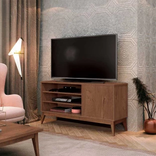 Rack Pequeno Retrô Para TV 42 Pol Vinci EDN Naturale