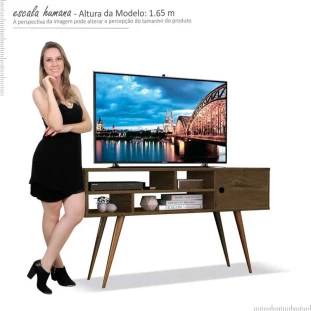 Rack Retrô Para TV até 50 Kenzo EDN Nogal