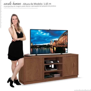 Rack Sala Van Gogh Para TV 58 Polegadas EDN Naturale